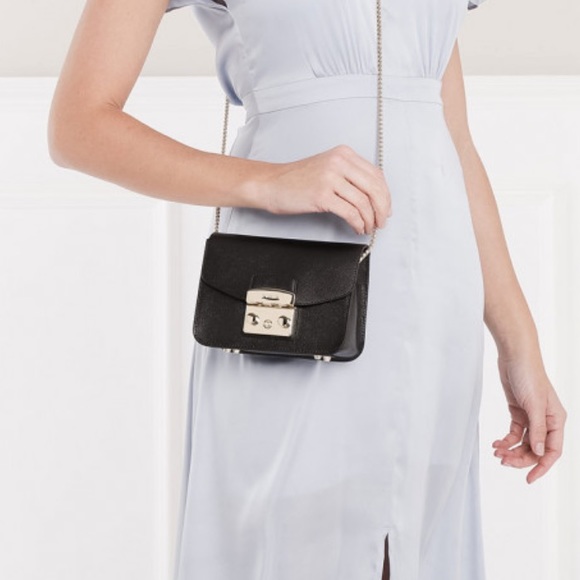 FURLA Women's Metropolis Mini Cross Body - Black - Picture 10 of 15